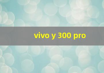 vivo y 300 pro